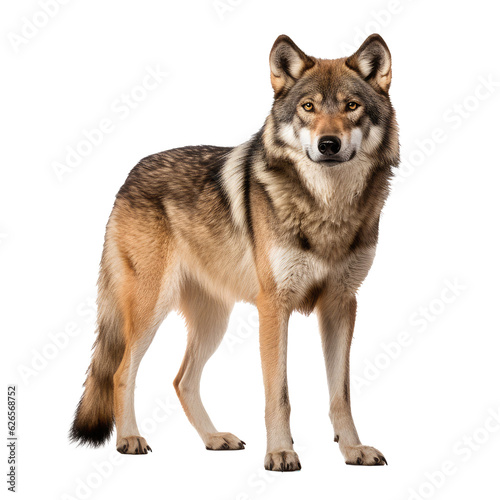 wolf looking isolated on white