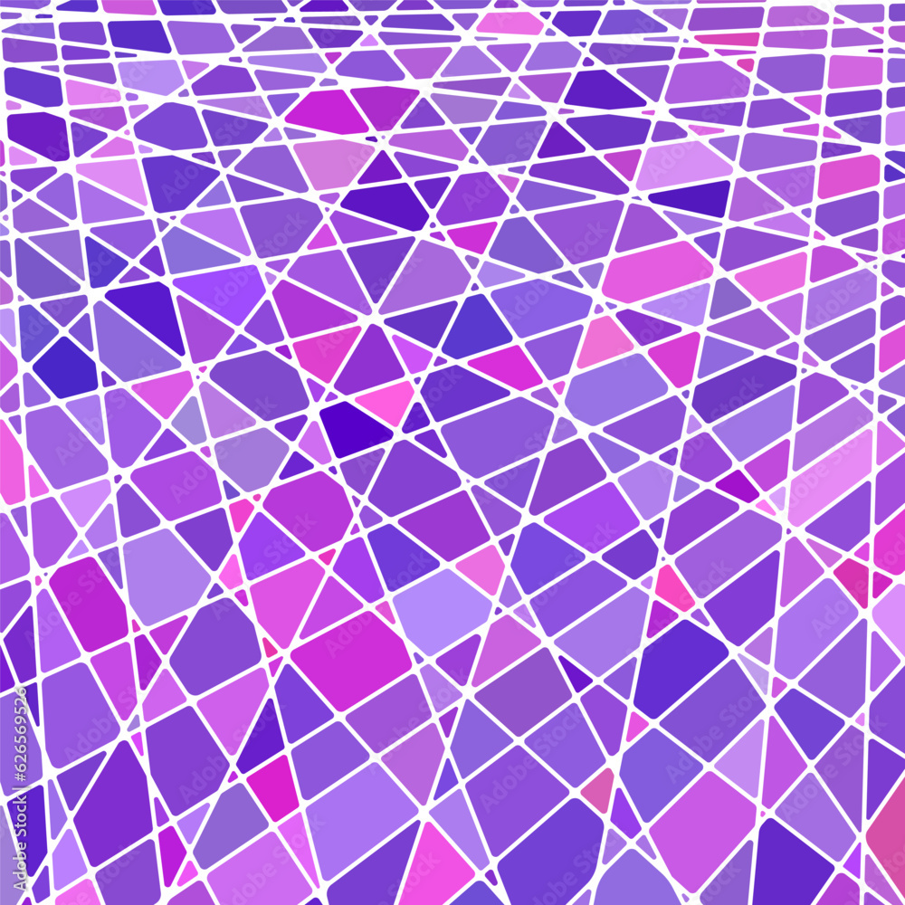 abstract vector stained-glass mosaic background - purple and violet