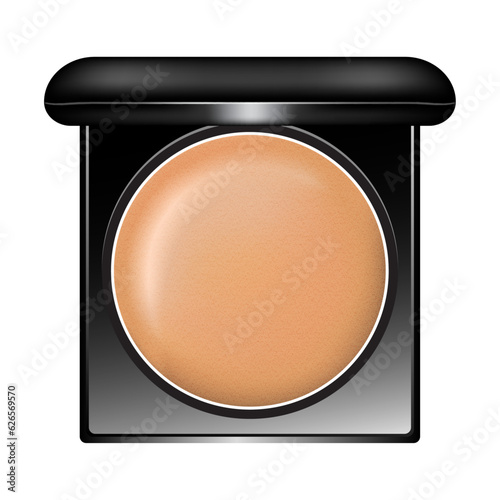 realistic cushion compact foundation packaging template. Vector Illustration EPS 10.