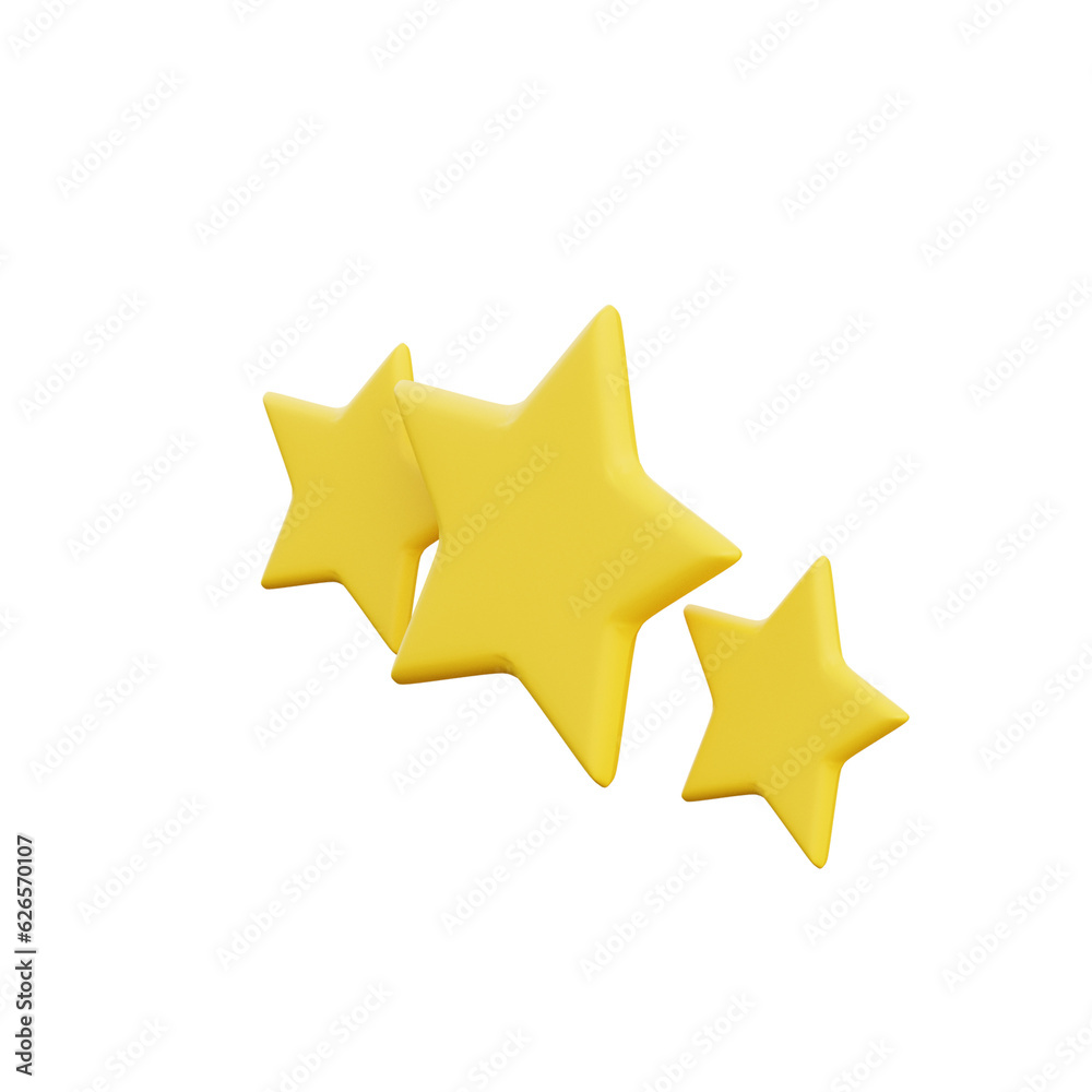 3D Three Stars Illustration 3D Three Stars Illustration