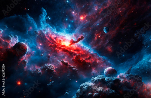 Deep, space galaxy background. Astronomical background. Starry sky.
