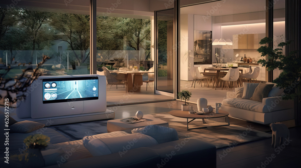 Fototapeta premium Smart modern living room