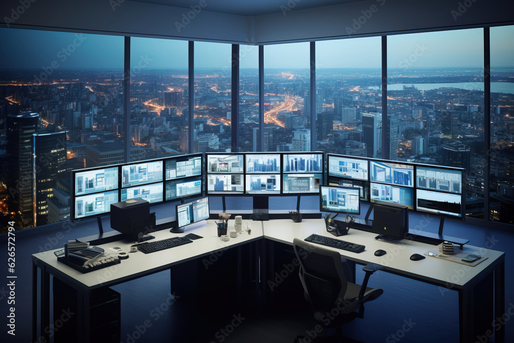 Multiple screens in office Multiple screens in office