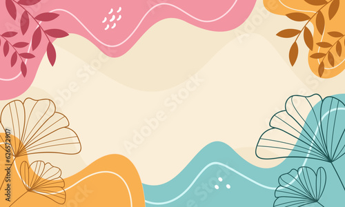 Hand Drawn Abstract Doodle Aesthetic Background