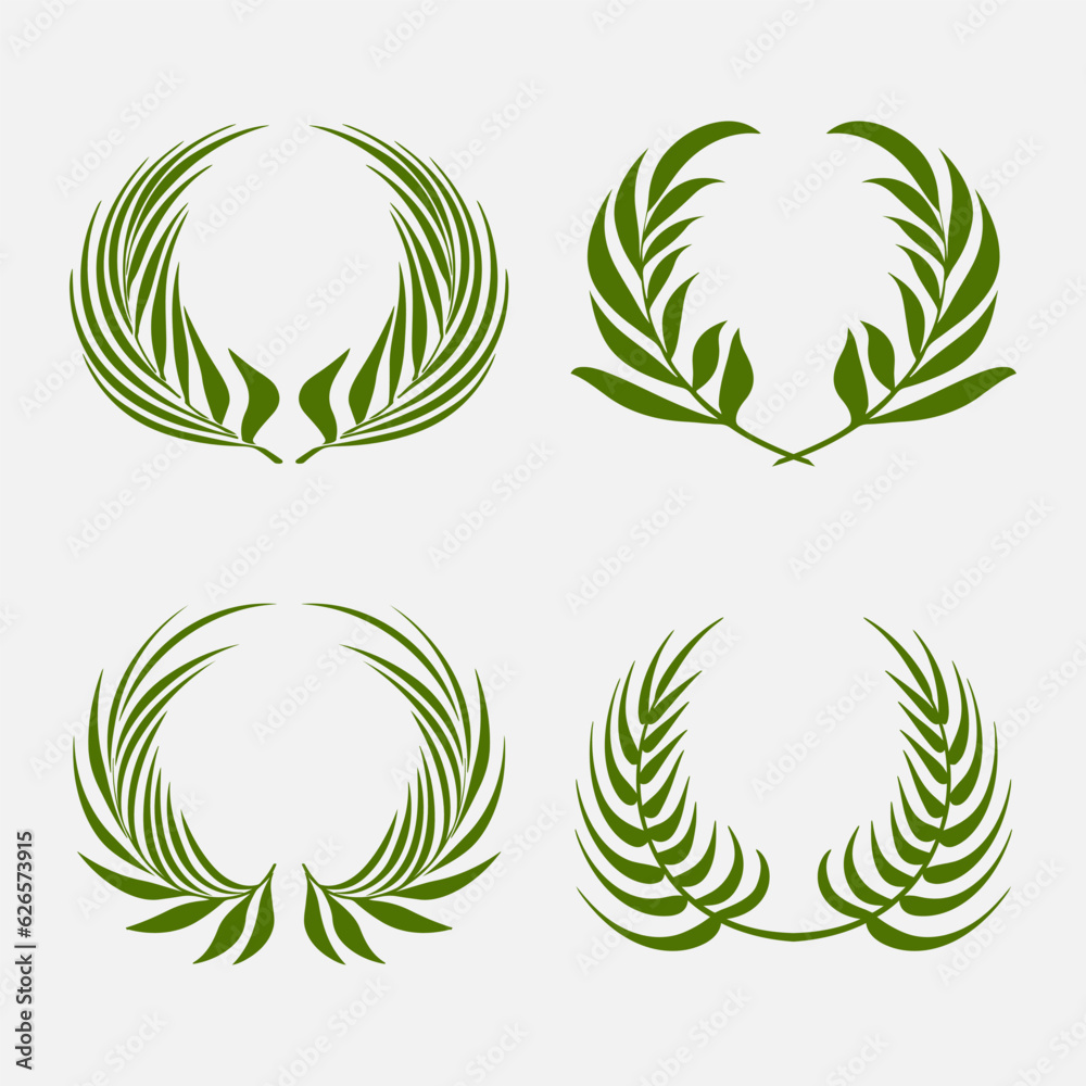 Obraz premium simple green wreath set