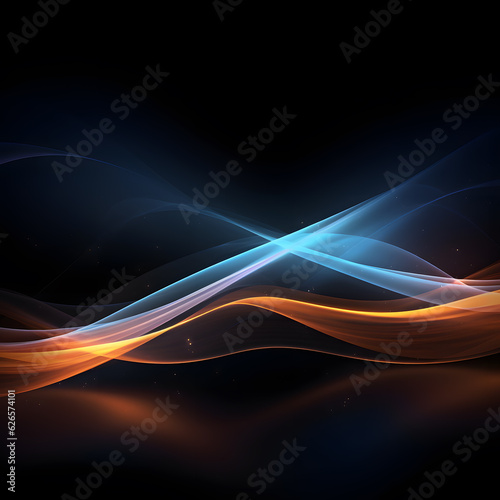 Abstract dynamic black background in gold and pink and silver colour, sci-fic, technology, glitter, light, 