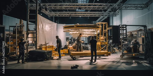 Behind the Scenes: Fascinating Photos of Messe Construction and Exhibition Setup - AI generated