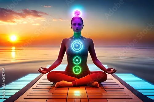 person meditating in lotus position