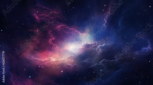 Colorful space galaxy cloud nebula. Supernova background wallpaper. © Sebastian Studio