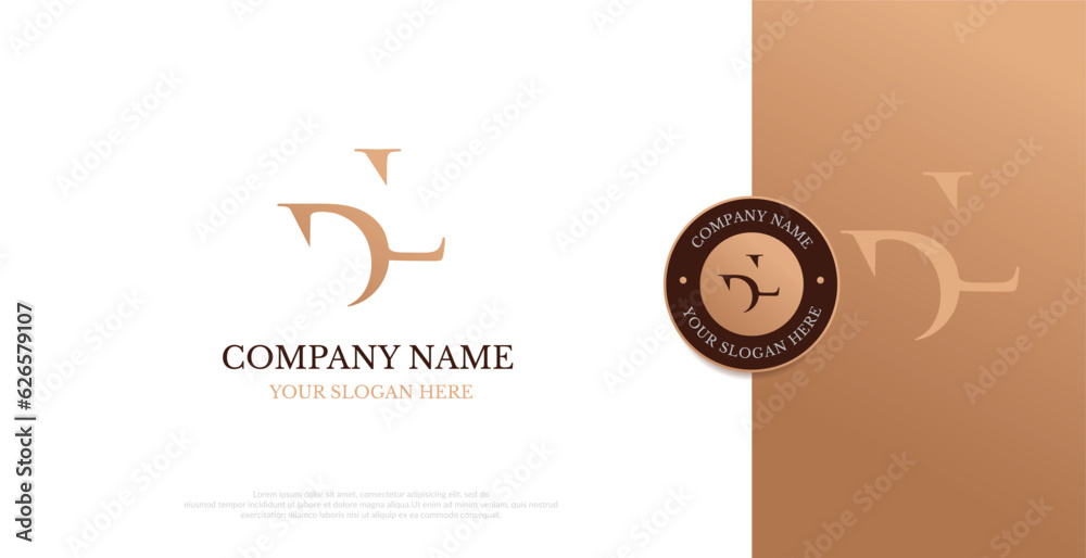 Initial DL Logo Design Vector 