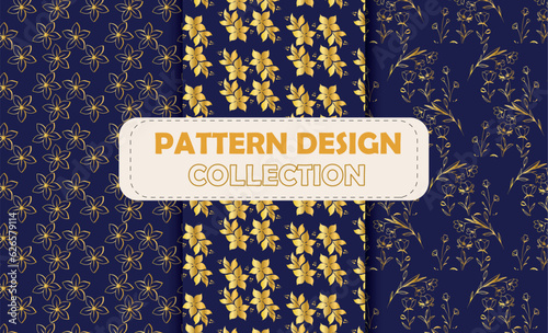 Pattern Design. Floral Pattern Design. Unique Creative Simple Nature Pattern Design. 