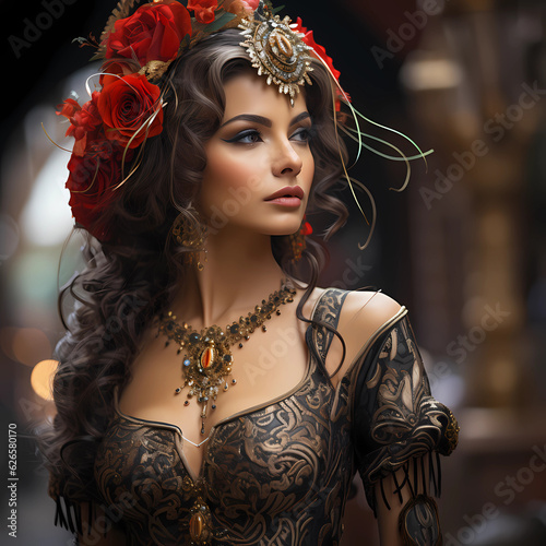 a woman at a festival