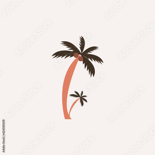 tropical palm illustration vector design