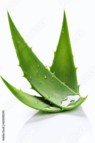 The aloe verde plants with leaves as well as the leafs, in white background, in the style of infused symbolism, paleocore, clear edge definition, kimoicore, youthful energy, sonian. photo