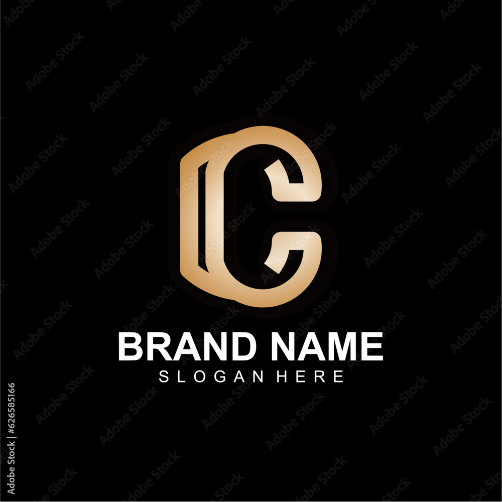 Initial c logo in gradient color Initial c logo in gradient color
