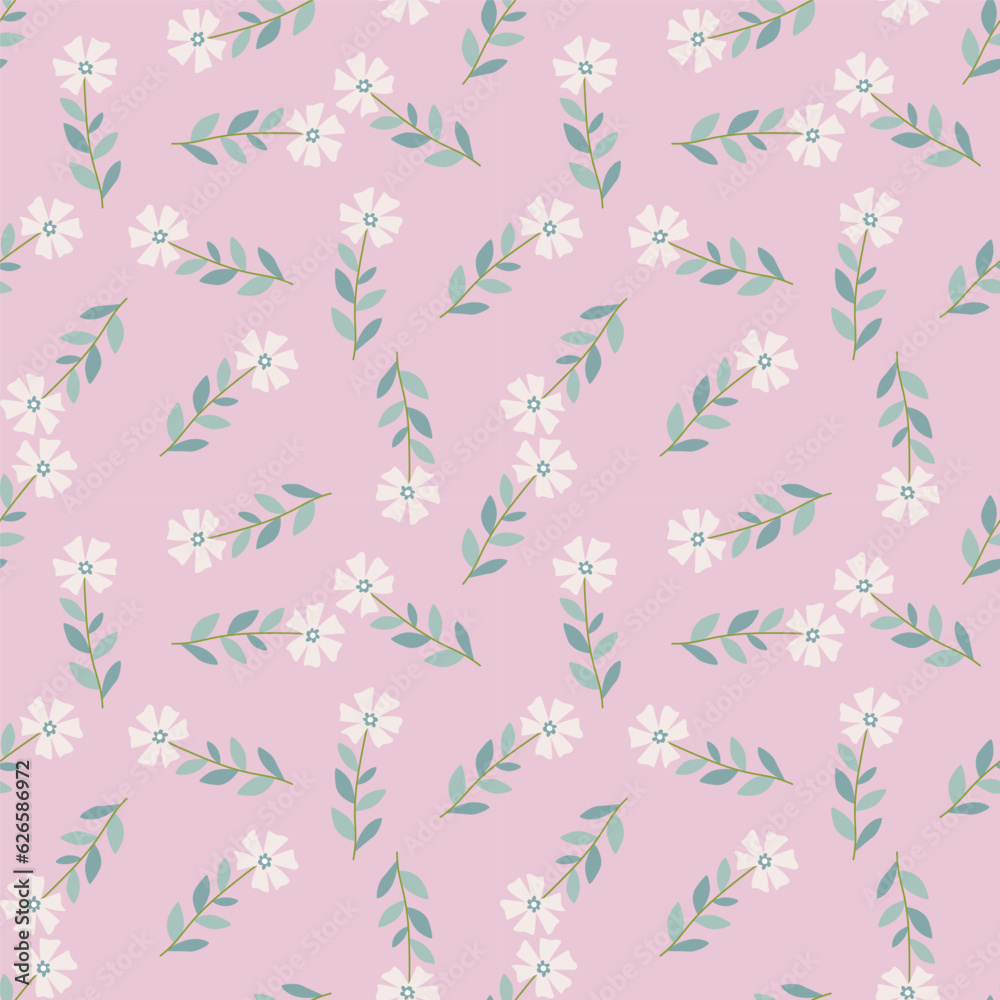 Cute stylized ditsy flower seamless pattern. Decorative naive botanical backdrop. Cute stylized ditsy flower seamless pattern. Decorative naive botanical backdrop.