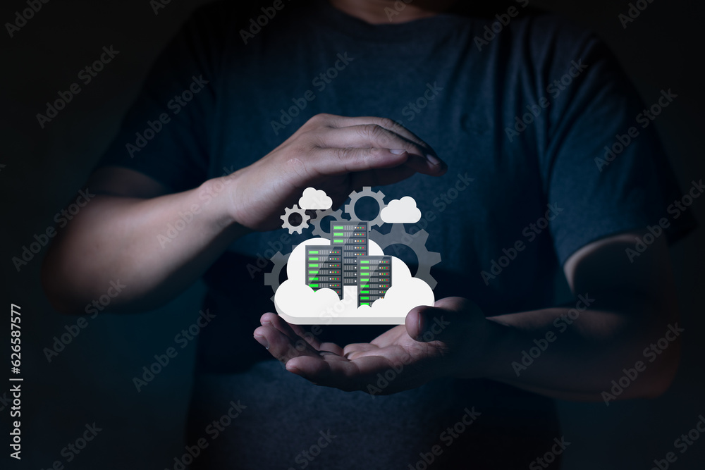 Cloud server storage concept Cloud server storage concept