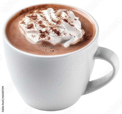 Leinwand Poster Cup of Hot Chocolate with Cream