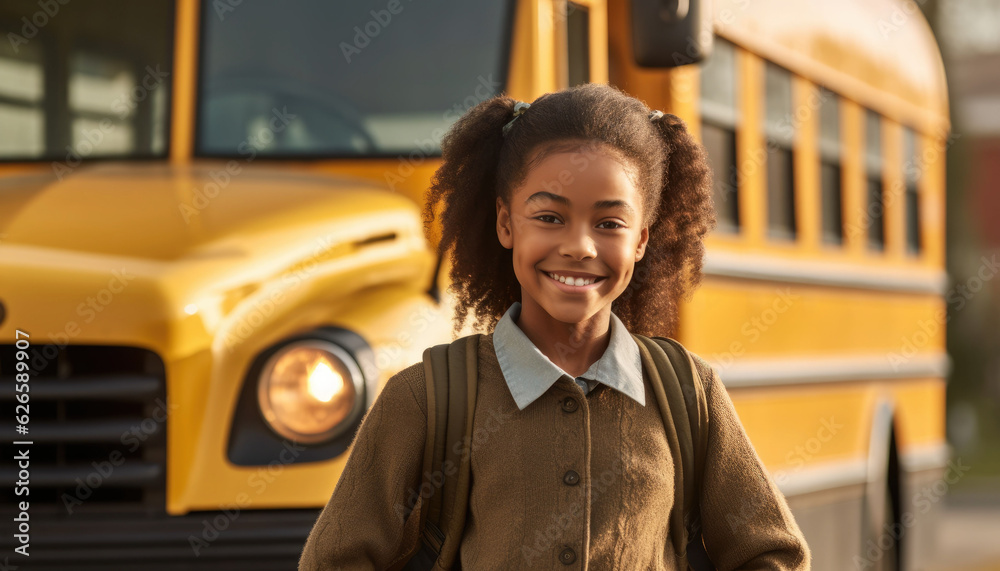 High quality stock photography Brown skinned girl standing next to a