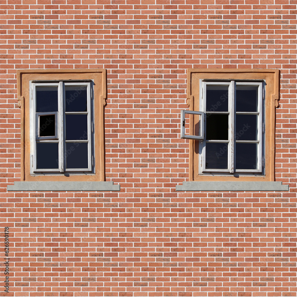 Windows Of Building Seamlessly Tiling, Brick Building With Windows, Windows Of Building Seamlessly Tiling, Brick Building With Windows,