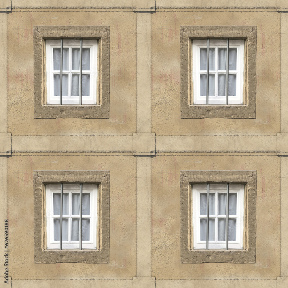 Windows Of Building  Seamlessly Tiling, Brick Building With Windows, 