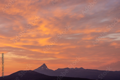 Sunset Over Mt. Thielsen In Crater Lake © kellyvandellen