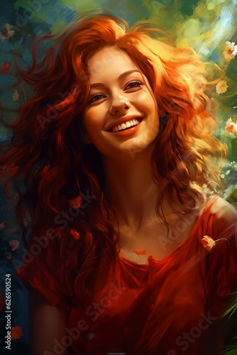 Image of woman with red hair and smile on her face.