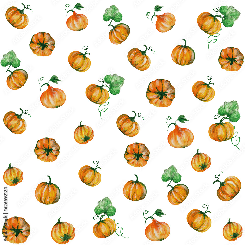 Pumpkins Pattern Kürbis Vegetables autumn  Halloween, Surface Muster,  KartenDesign
