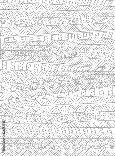 coloring book for adults and children. texture with a striped ab