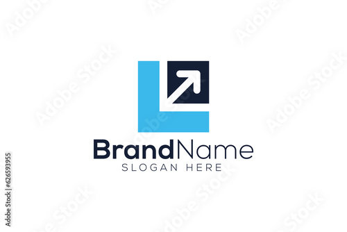 Minimal Awesome Creative Letter L arrow logo design vector template