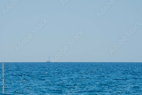 sailboat sailing in the Mediterranean sea