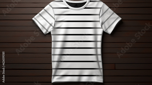 Black and white t-shirts. Generative AI.