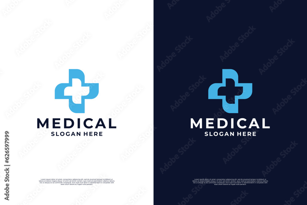 Obraz premium Medicine and Healthcare. Medical and healthcare logo design elements.