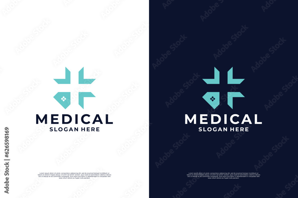 Obraz premium Medicine and Healthcare. Medical and healthcare logo design elements.