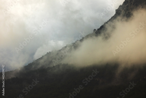 rain clouds over the mountain. Mountain landscape. Turkey. © zhukovvvlad