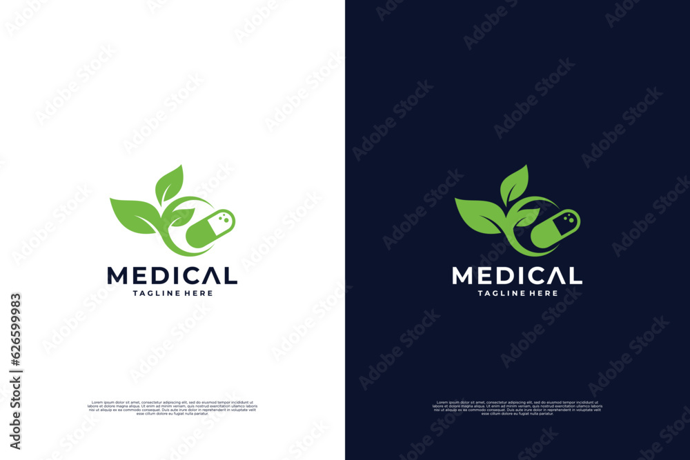 Medical and health logo design. Medical pharmacy logotype.