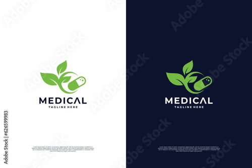 Medical and health logo design. Medical pharmacy logotype.