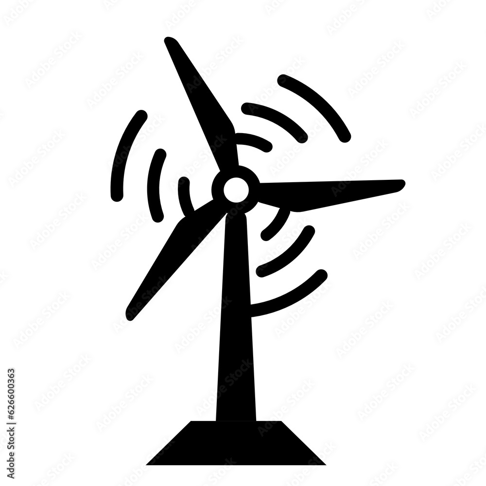 Black icon wind turbine energy PNG Black icon wind turbine energy PNG