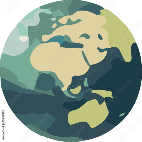 Simple illustration of earth and planets
