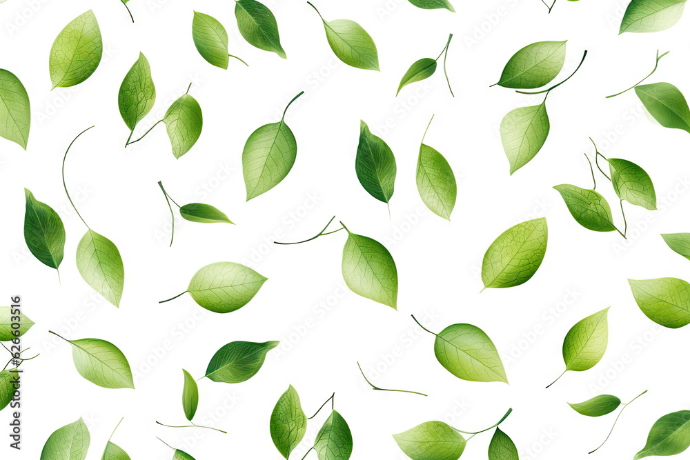 green leaves on white background green leaves on white background
