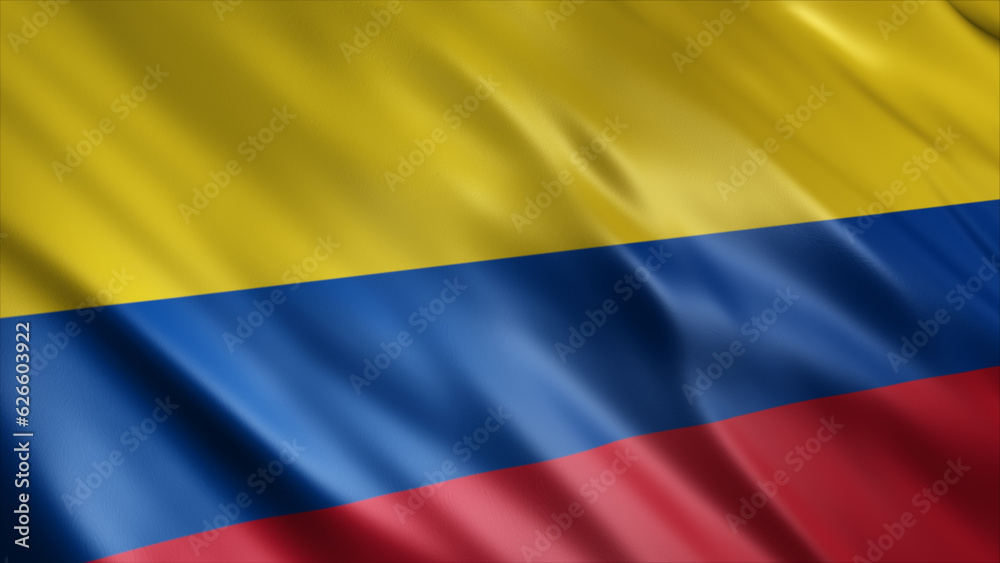 Colombia National Flag, High Quality Waving Flag Image 
