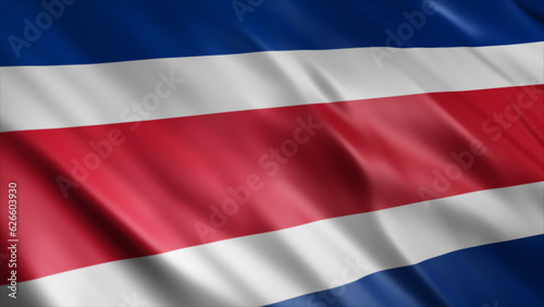 Costa Rica National Flag  High Quality Waving Flag Image  