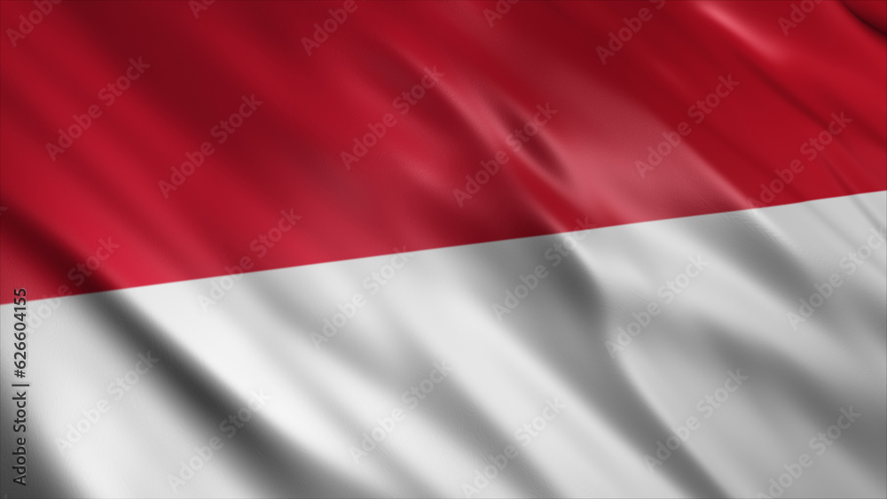 Indonesia National Flag, High Quality Waving Flag Image 

