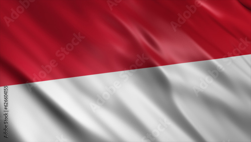Indonesia National Flag, High Quality Waving Flag Image 