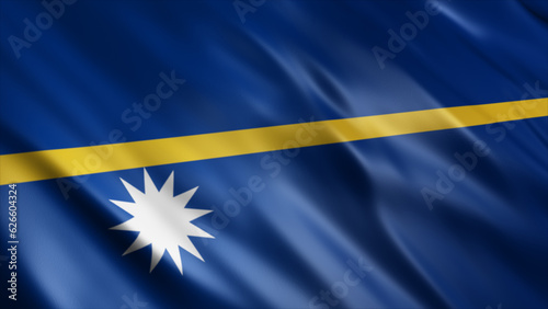 Nauru National Flag, High Quality Waving Flag Image 