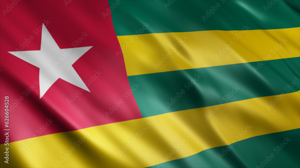 Togo National Flag, High Quality Waving Flag Image Togo National Flag, High Quality Waving Flag Image