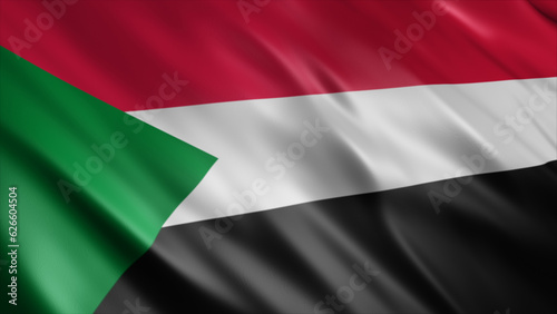 Sudan National Flag  High Quality Waving Flag Image 