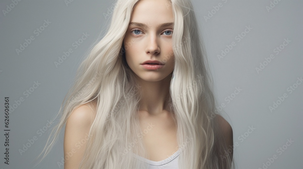 Photo of young beautiful woman with magnificent hair. fashion studio portrait Photo of young beautiful woman with magnificent hair. fashion studio portrait