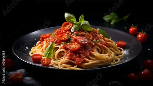 Pasta Dish with Tomato Sauce  Generative AI