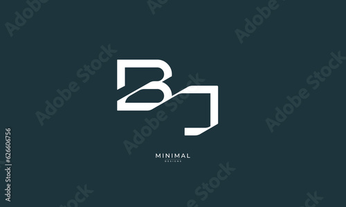 Alphabet letter icon logo BJ